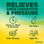 Sine-Aid relieves congestion, sinus pressure, and swollen sinus membranes