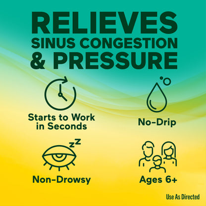 Sine-Aid relieves congestion, sinus pressure, and swollen sinus membranes
