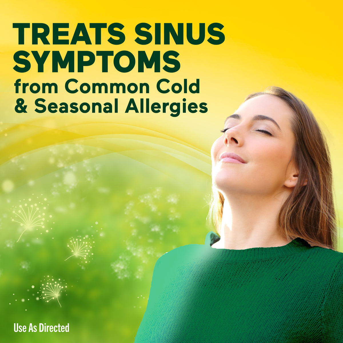 Sine-Aid treats sinus symptoms from the common cold and seasonal allergies